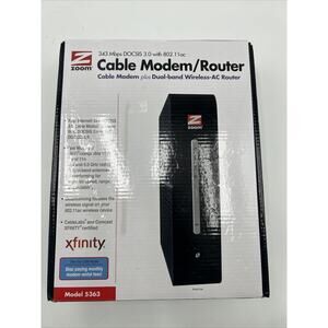Zoom Cable Modem plus AC1900 Dual-band Wireless-ac Router Model 5363